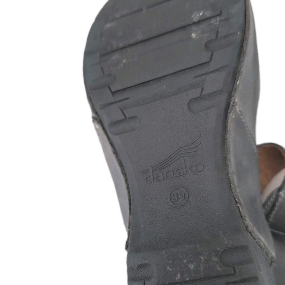 DANSKO Tiana Teal Leather 39 US 8.5-9 Ankle Strap Wedge Sandal Open Toe - Picture 6 of 7